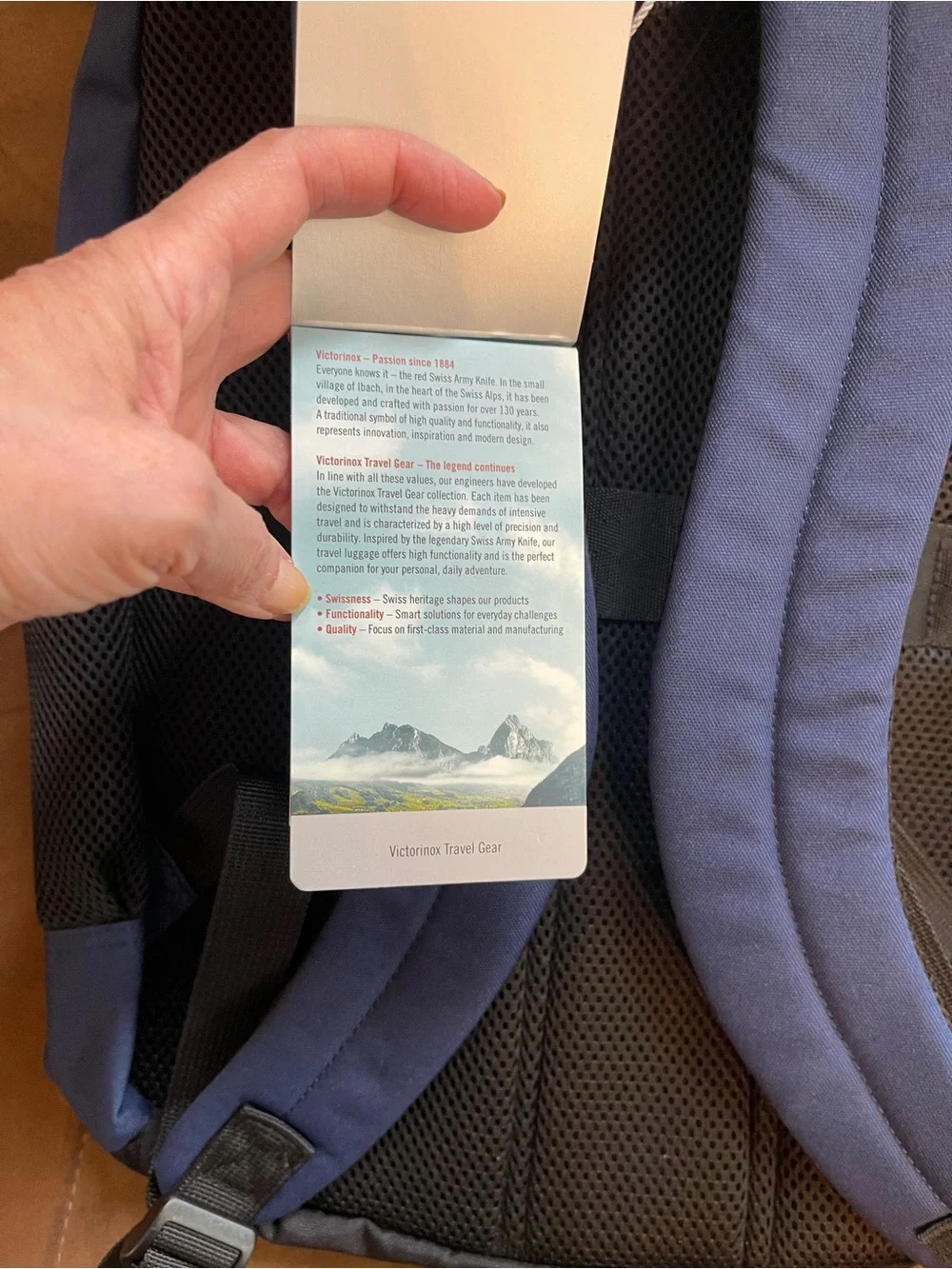 Victorinox Gray Men's Backpack travel gear blue 17”